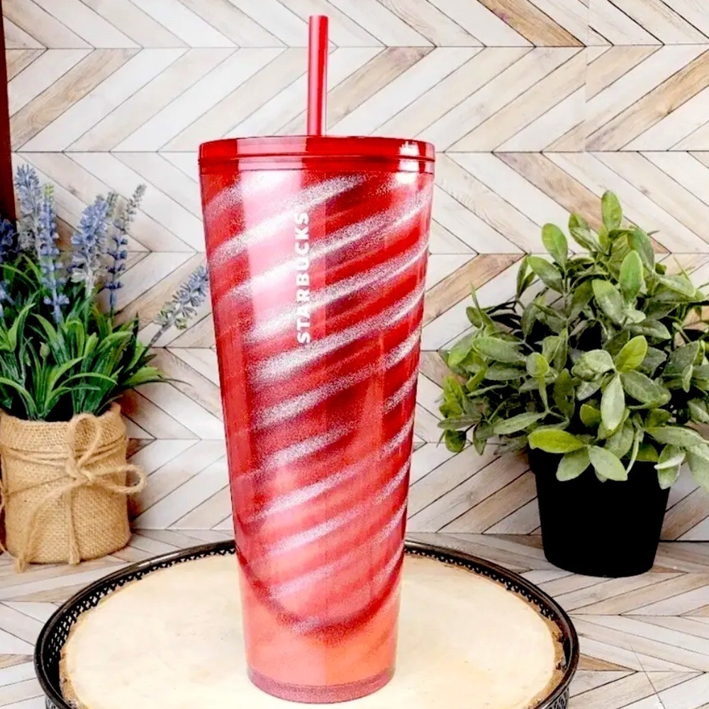 Starbucks Red and Silver Tumbler